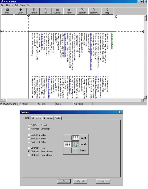 MP3 Printer Screenshot